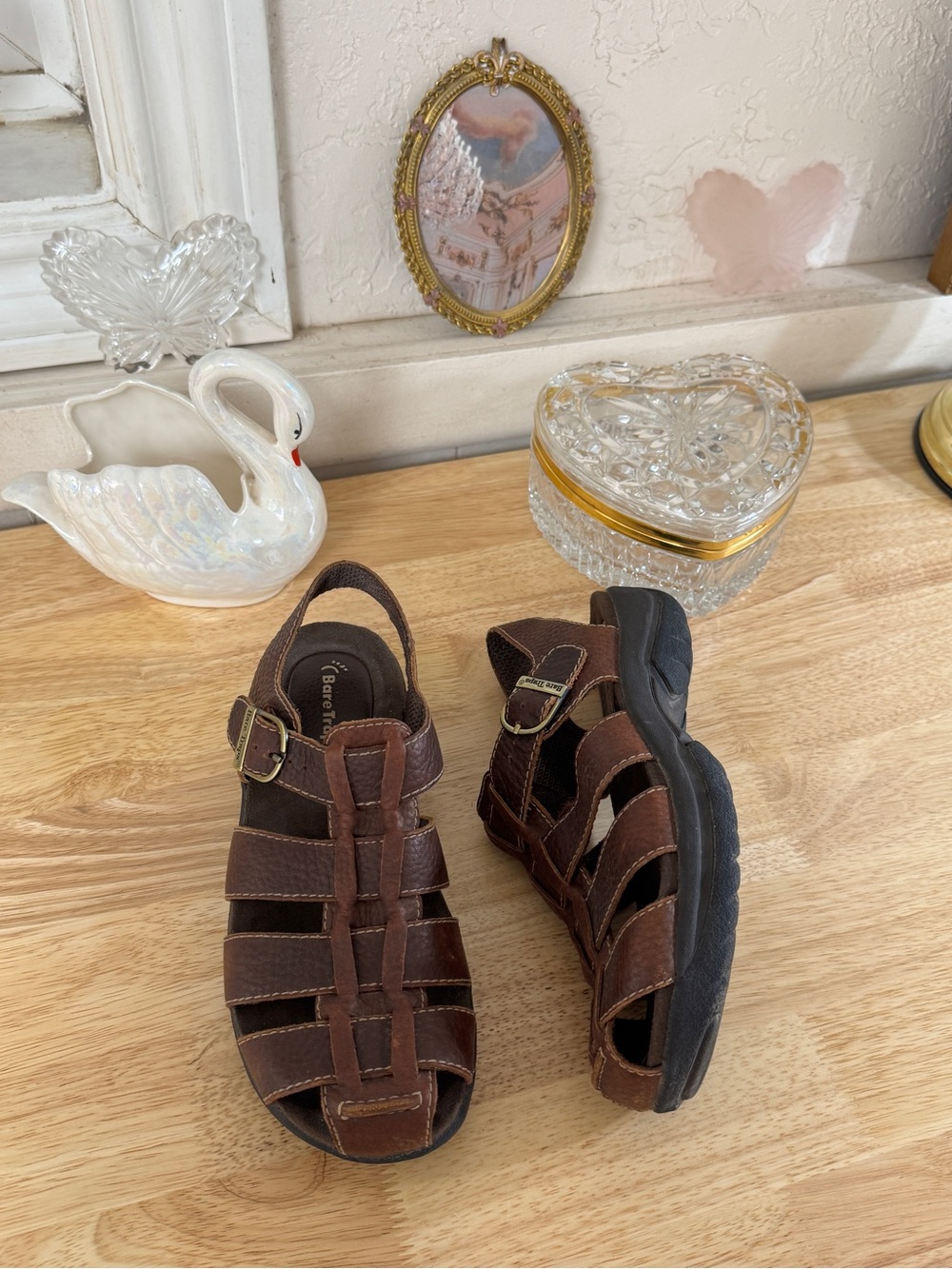 Bare Traps Brown Leather Fisherman Sandals 🤎 Y2K Comfort Core Strappy Size 6.5 - Picture 3 of 16